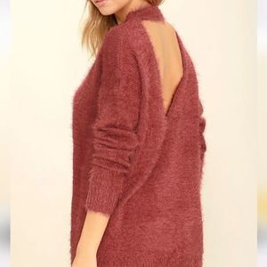 Bundle of Hugs Rust Red Backless Sweater